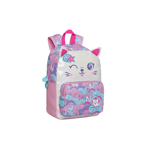 MOCHILA HEAD POP GATO SIRENA ROSADO 8 LTS