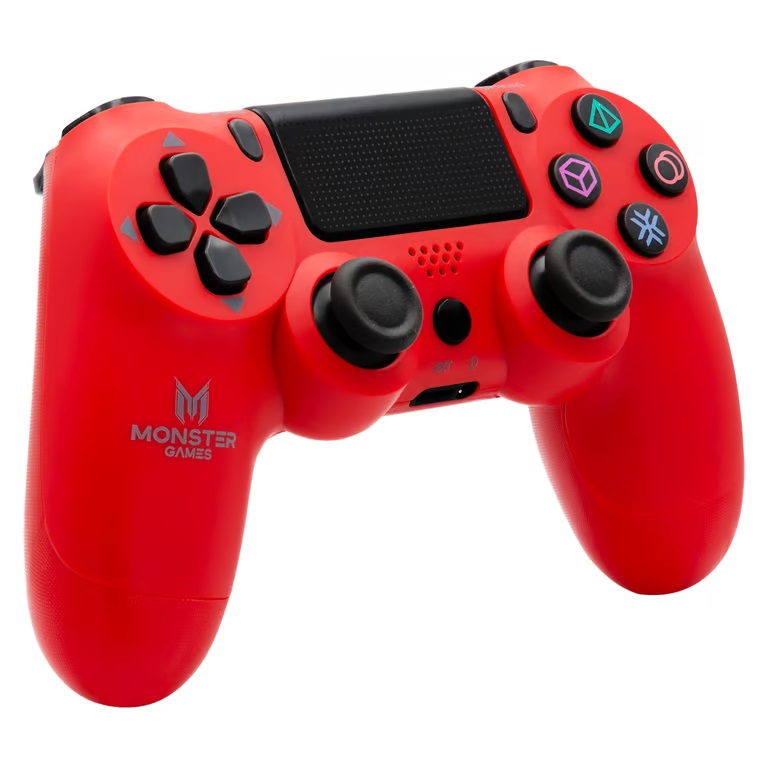 JOYSTICK MONSTER INALAMBRICO PS4 ROJO 1