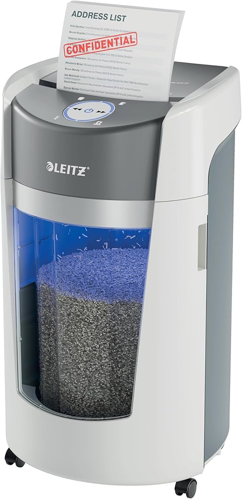 TRITURADORA DE PAPEL LEITZ IQ OPTIMAX OFFICE P5 35 LITROS 10HJS  1