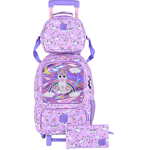 MOCHILA TORRE INFINITY PACK LILAC BABY UNICORN C/RUEDAS 34LTS