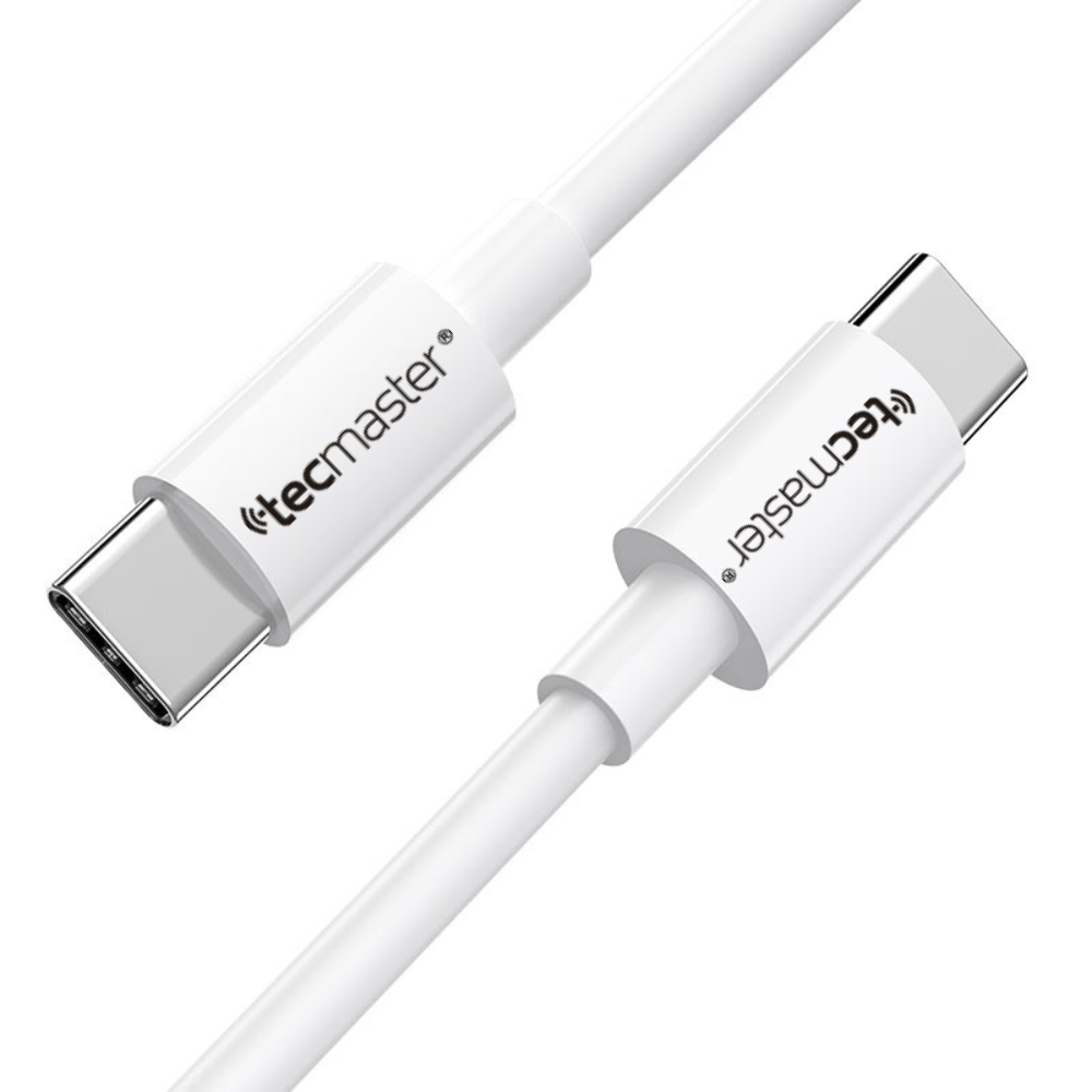 CABLE USB-C A USB-C TECMASTER 1M BLANCO 20V 100W 1