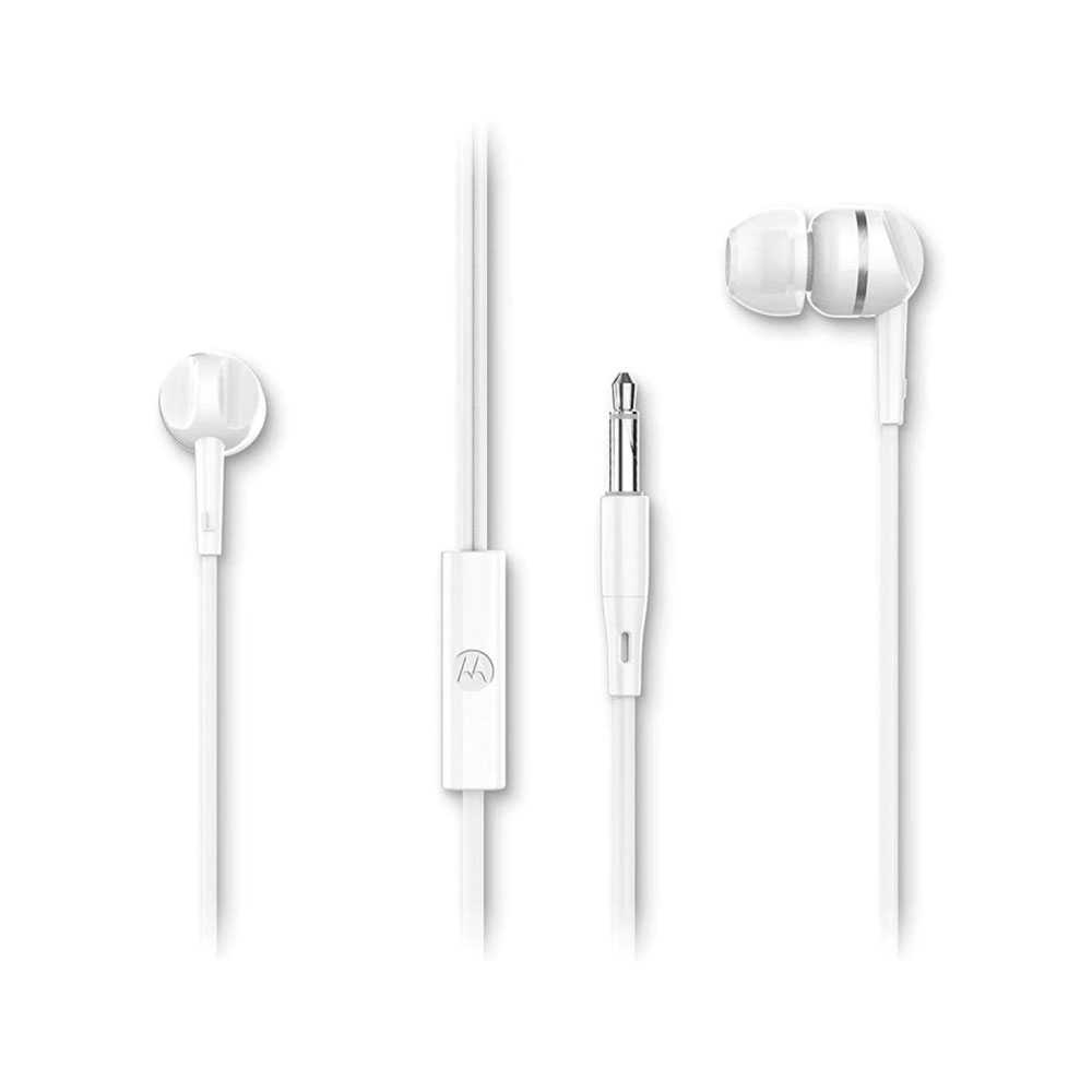 AUDIFONOS MOTOROLA EARBUDS 105 C/MICROFONO BLANCO 1