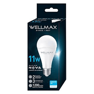 AMPOLLETA LED EMERGENCIA WELLMAX 11W LUZ FRIA SUPER NOVA