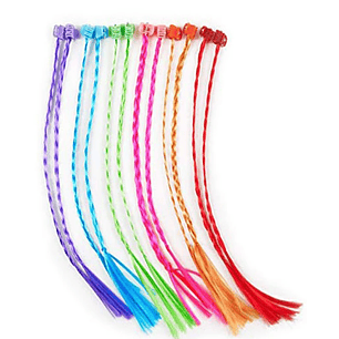 MECHITAS DE COLORES TRENCITAS GLAM 6 UNID.