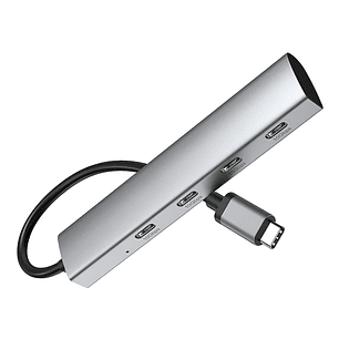 HUB USB TIPO C 4 EN 1TECMASTER  3.2 10GBPS ALUMINIO TM-100554