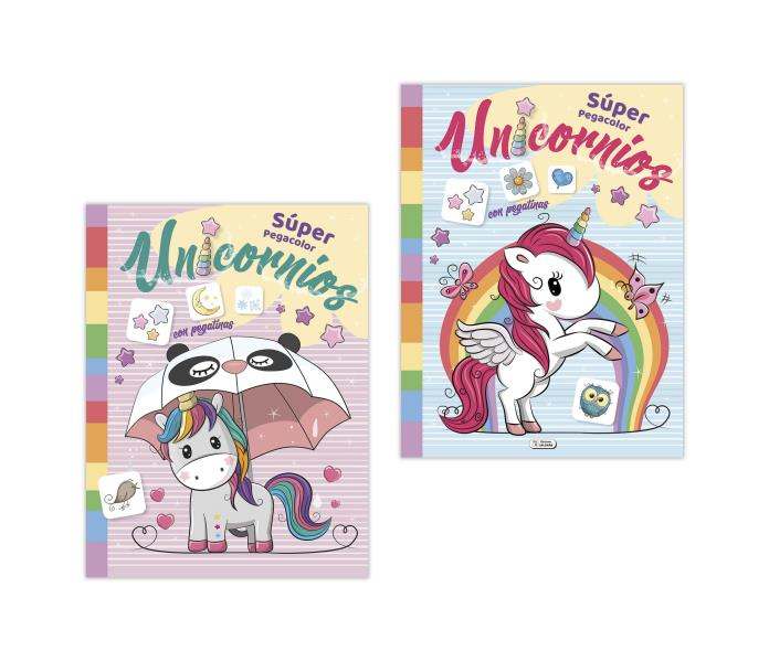 LIBRO SUPER PEGACOLOR UNICORNIOS SALDAÑA CAD196 1