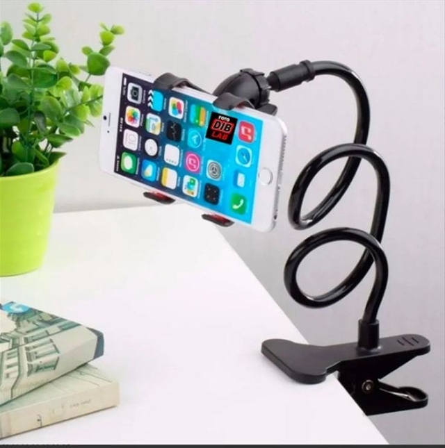 SOPORTE DE TELEFONO DBLUE FLEXIBLE NEGRO/ROJO 1