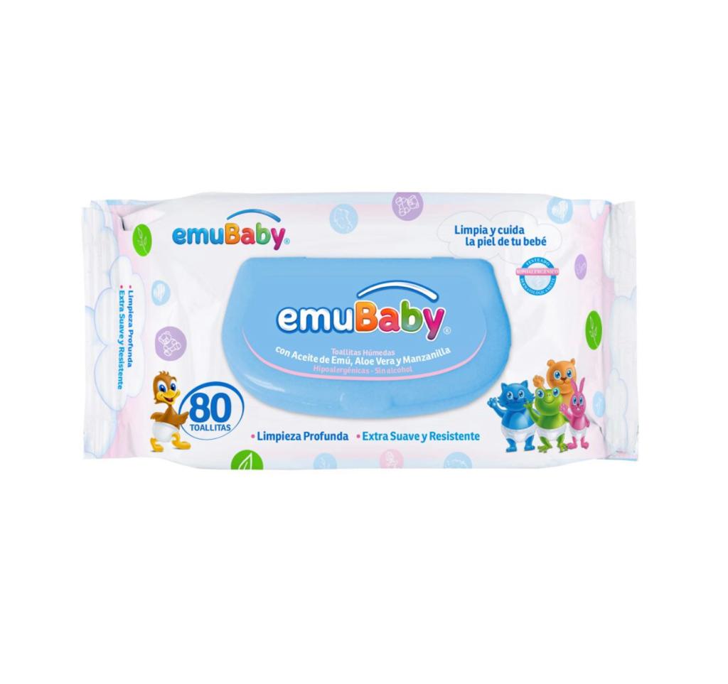 TOALLITAS HUMEDAS EMUBABY EXTRA SUAVE PREMIUM C/TAPA 80UNID.  (DESC.) 1