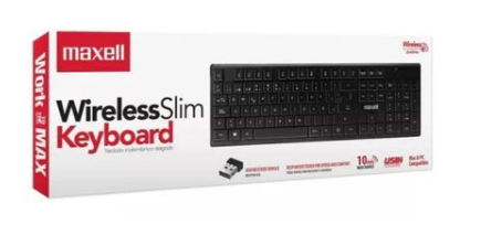 TECLADO MAXELL INALAMBRICO DELGADO 1