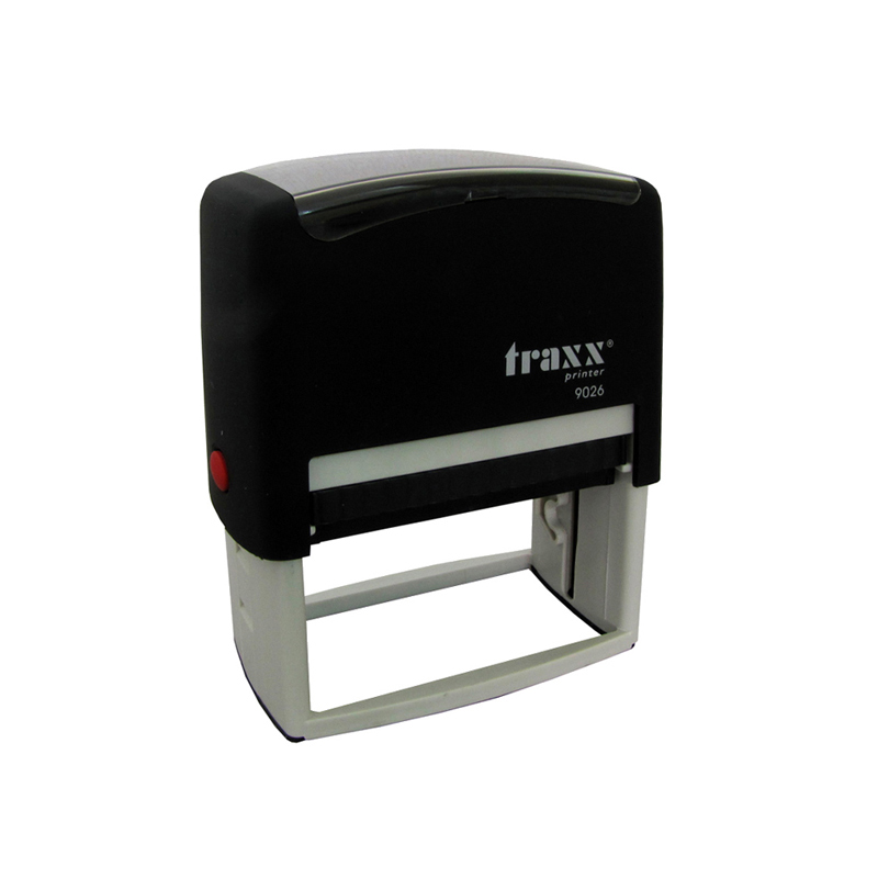 TIMBRE AUTOMATICO TRAXX ( 9026 ) 75 x 38 mm NEGRO  1