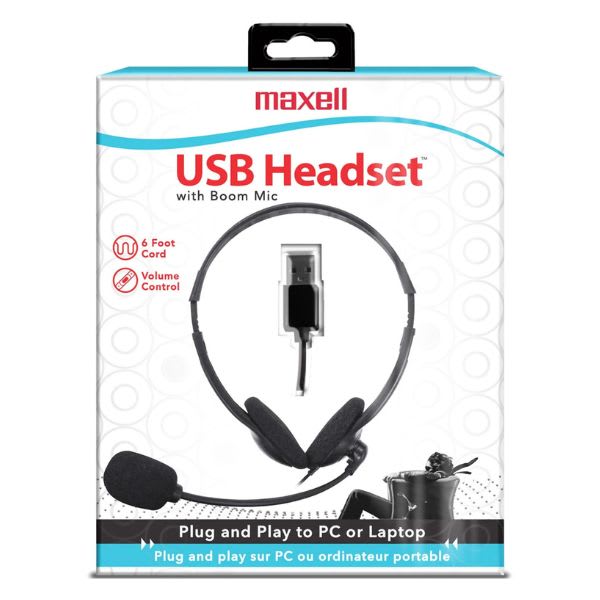 AUDIFONO MAXELL KID C/MICROFONO USB MOD.HP-BM6 1.8M C/BLK 1