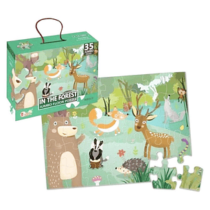 PUZZLE INFANTIL 35 PIEZAS JUMBO EL BOSQUE +3 JMI BAS450