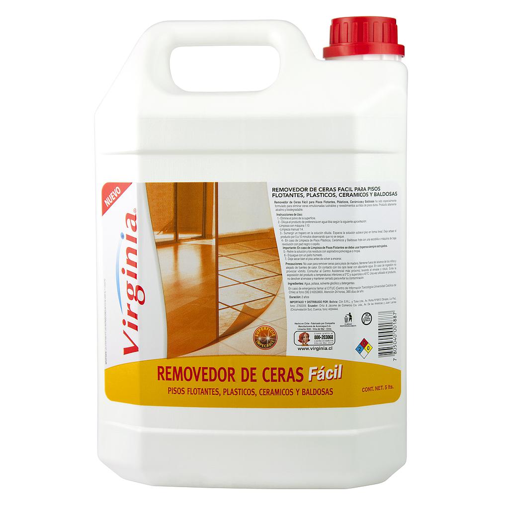 REMOVEDOR DE CERAS FACIL VIRGINIA x 5 Lts  1