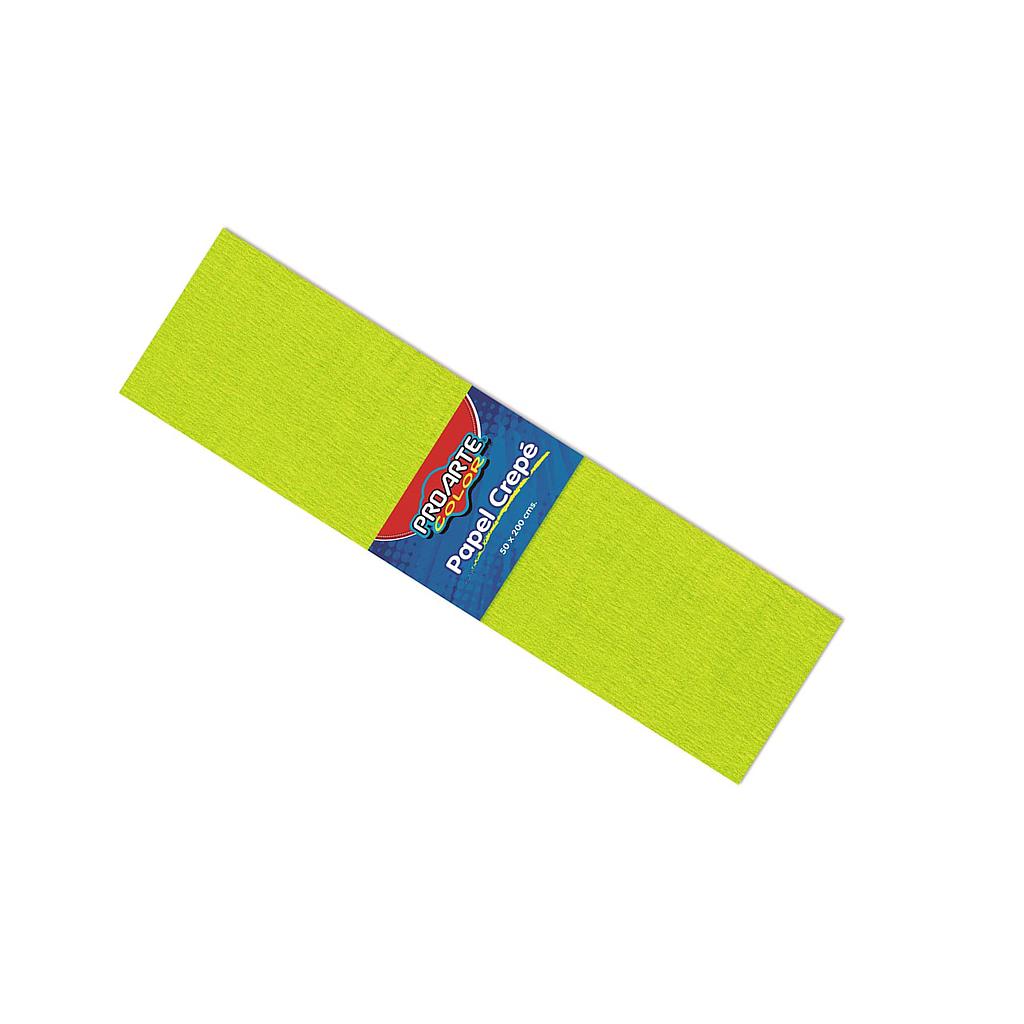 PAPEL CREPE PROARTE VERDE LIMON N°04 50 X 200 CMS. 1