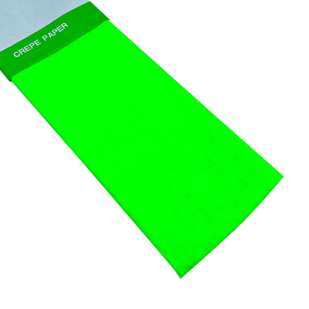 PAPEL CREPE PROARTE FLUOR VERDE 50 X 200CMS. 1