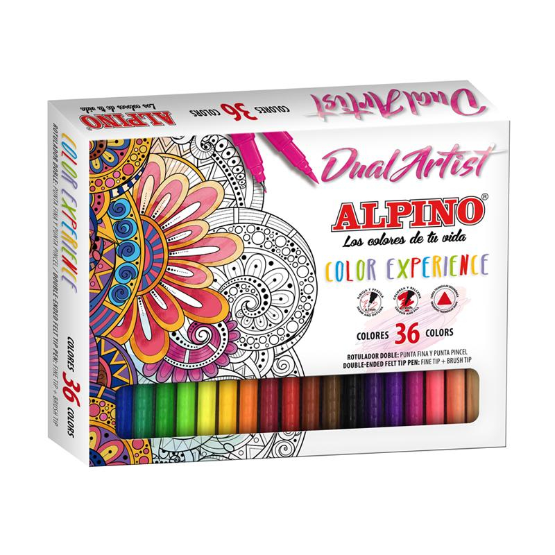 ESTUCHE ROTULADORES ALPINO COLOR EXPERIENCE  DOBLE PUNTA 36 COL. (AR000176) 1
