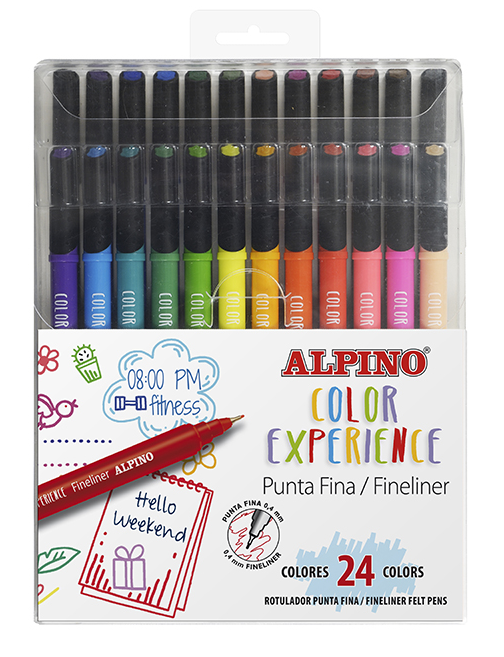 ESTUCHE FINELINERS ALPINO COLOR EXPERIENCE 24 COL. (AR010701) 1