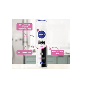 DESODORANTE SPRAY NIVEA INVISIBLE CLEAR WOMAN 72H 150ML.
