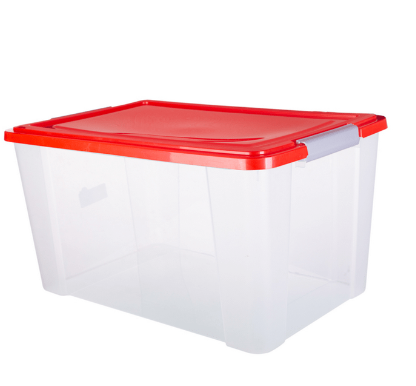 CAJA HERMETICA PLASTICA C/TAPA DE COLORES KINDER MIX 28x13x10CM 1