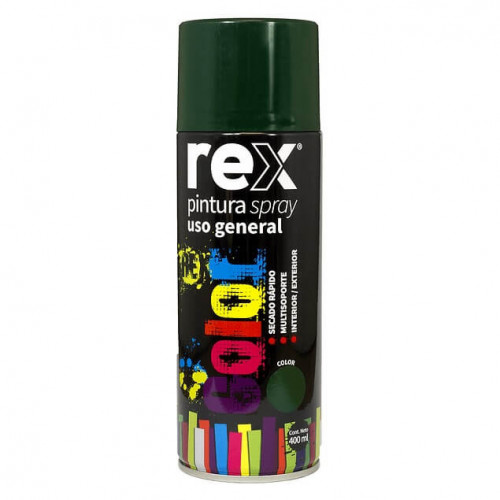 PINTURA SPRAY REX USO GENERAL NEGRO MATE 400ML 1