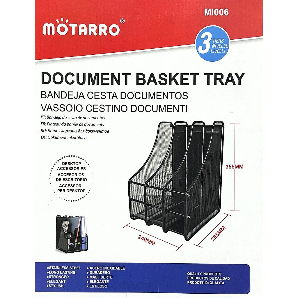BANDEJA CESTA DOCUMENTOS MOTARRO METALICA 3 COMPART. MI006 1
