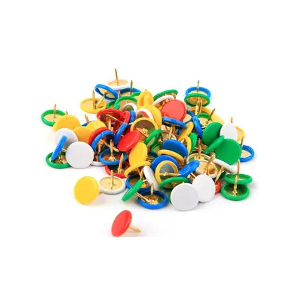 CHINCHE ISOFIT METALICOS DE COLORES 100UNID. (CM) 1