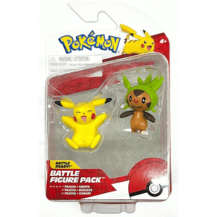 POKEMON SET FIGURAS DE BATALLA PIKACHU+CHESPIN +4a.(PKW3355)