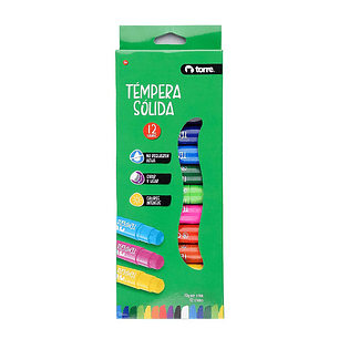 TEMPERA SOLIDA TORRE 12 COLORES (CM)