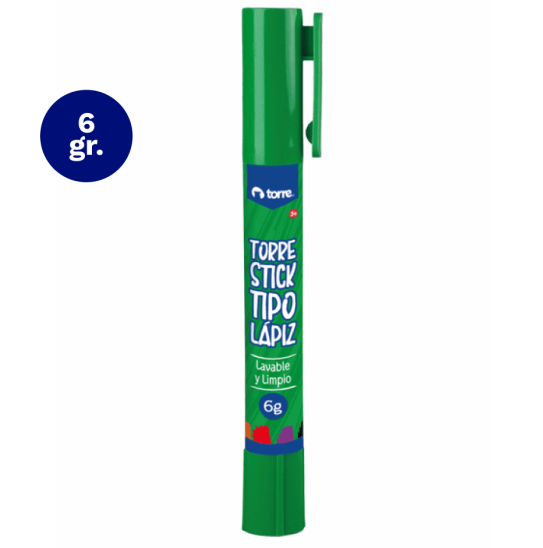 PEGAMENTO EN BARRA TORRE TIPO LAPIZ 6GRS. ( CM ) 1