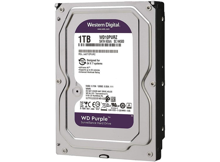 DISCO DURO INTERNO W.DIGITAL WD11PURZ 1TB SATA 3,5 64MB PURPLE 1