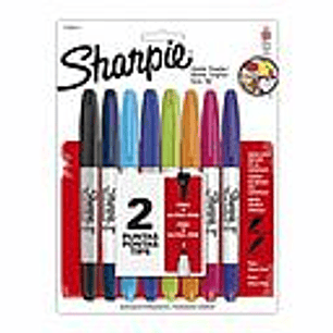 SET DE MARCADOR SHARPIE TWIN TIP DOBLE PUNTA X 8 SURTIDOS (1792511)