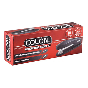 CORCHETERA COLON A7 26/6 - 24/6 NEGRA PLASTICA (CM)