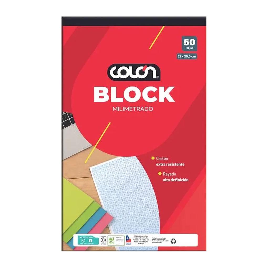 BLOCK MILIMETRADO COLON 50HJS. 21 X 30,5 (CM) 1