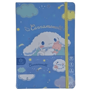 LIBRETA ASCOTT CINNAMORROLL CON STIKERS 80 HJS PREPICADA 21 X 14.8 CM