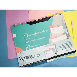 PLANIFICADOR FAMILIAR MENSUAL ASCOTT 34 HJS. 39X31 CMS.