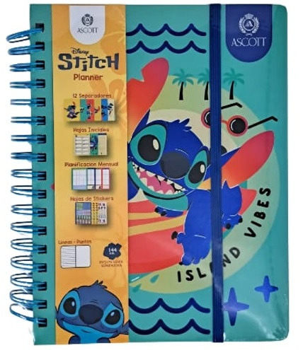 PLANNER ASCOTT C/ESP. STITCH 17,8 x 23,5 CM. 1