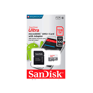 TARJETA DE MEMORIA SANDISK ULTRA MICRO SDXC UHS-I 128GB CLASS 10 100MB/s
