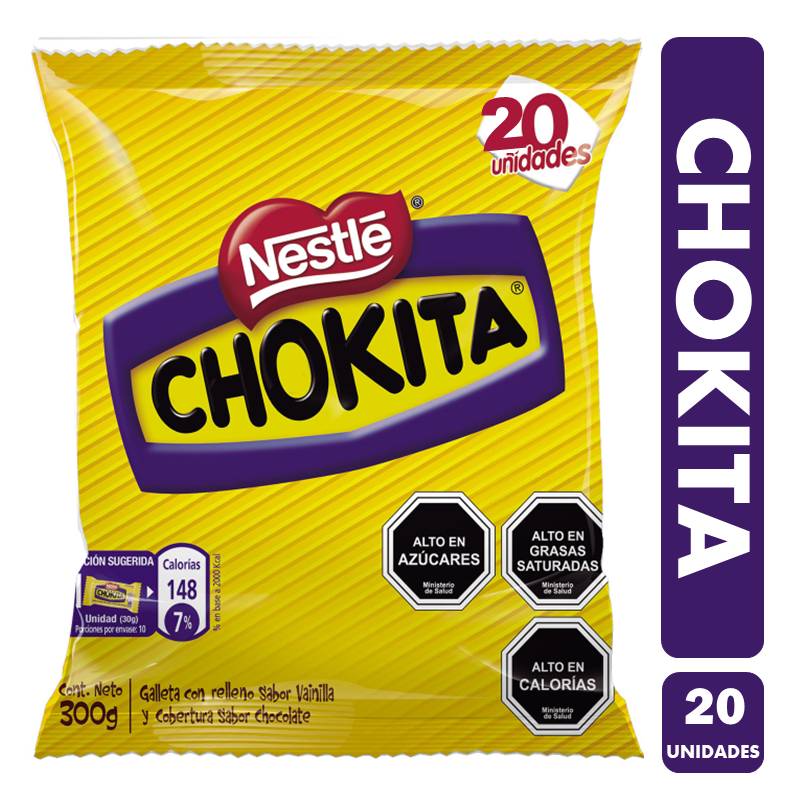 BOLSA GALLETA CHOKITA BARRA 30GRS. x 20 UNDS. 1