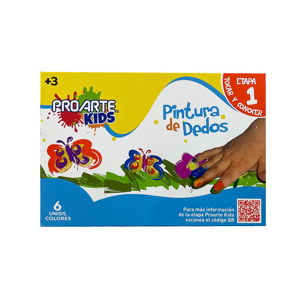 PINTURA DE DEDOS PROARTE KIDS 6 COLORES 35ml 1