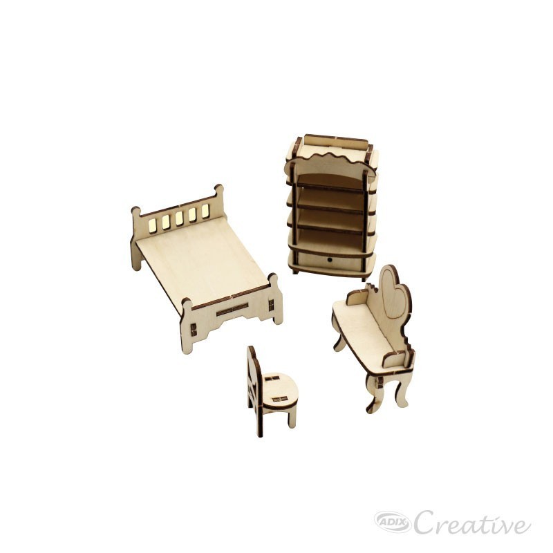 MUEBLE MINIATURA ARMABLE DORMITORIO (001) ADIX (DESC.) 1