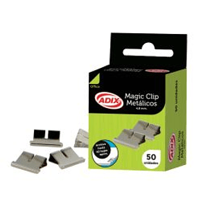 REPUESTO MAGIC CLIP ADIX 50 UNIDADES METALICO 6.4MM ( CM )