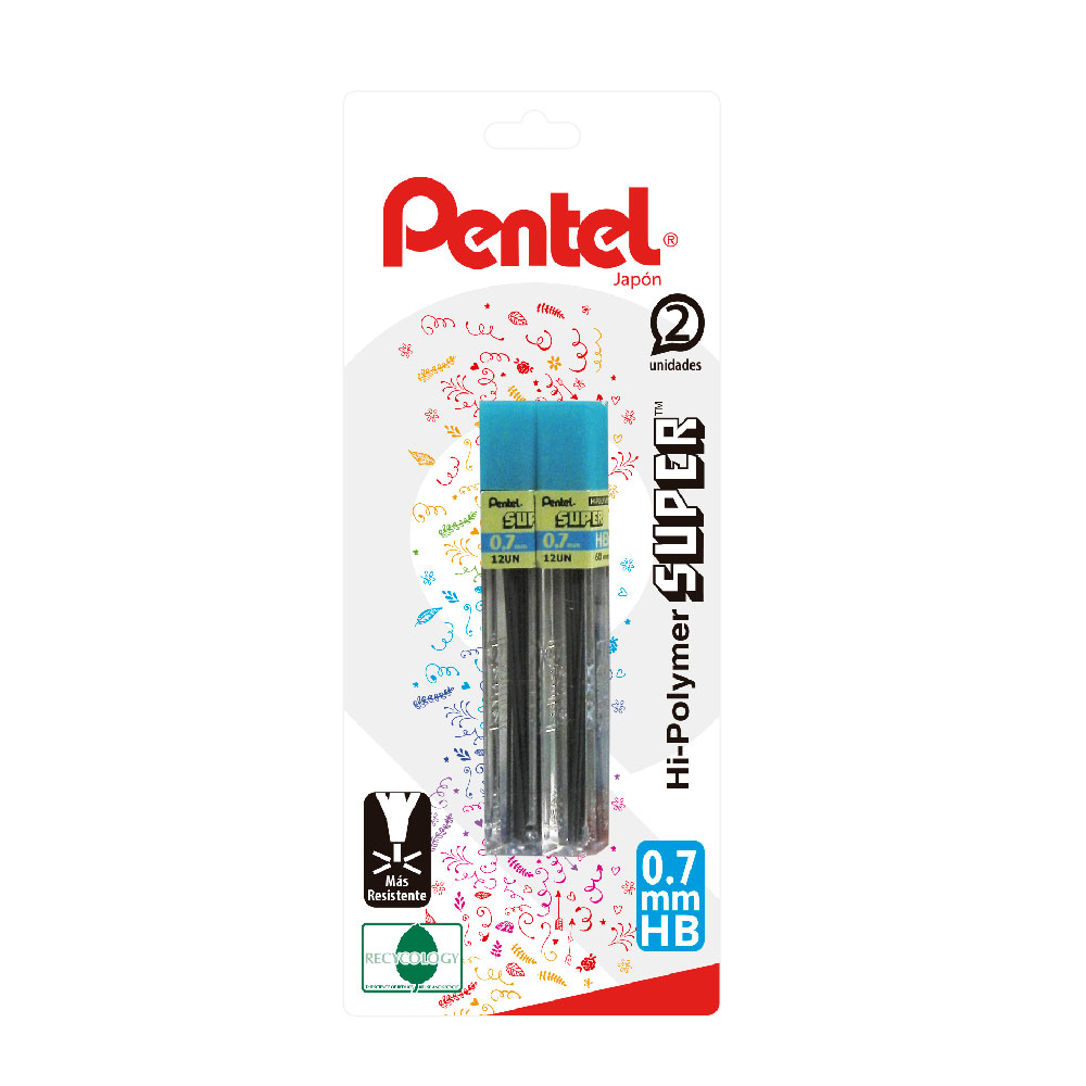 BLISTER TUBOMINA PENTEL 0.7 HB X 2 UNID. 1