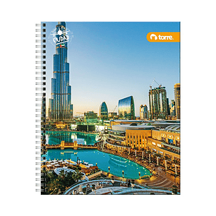 CUADERNO TORRE UNIV. 7mm 100 Hjs CIUDAD CLASICO