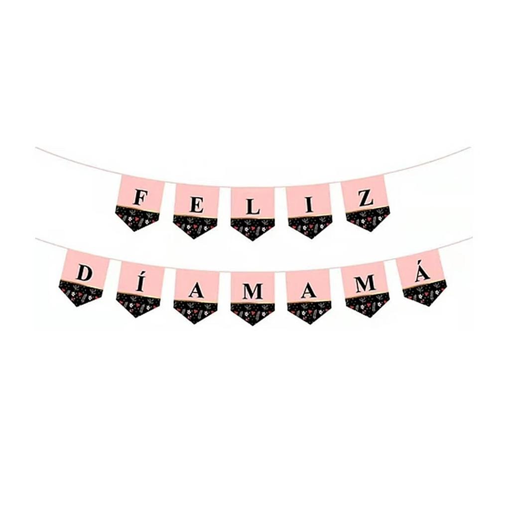 GUIRNALDA BANDERINES GLAM ''FELIZ DIA MAMÁ'' 1UNID. 1