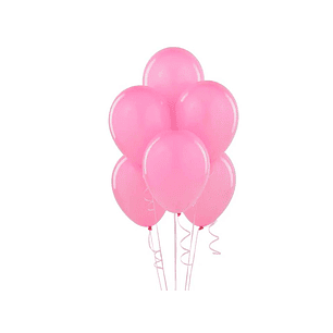 GLOBO GLAM LISO N° 9 ROSADO 25 UND.