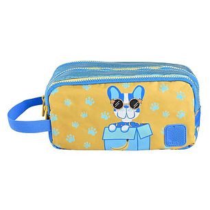 ESTUCHE ESCOLAR TORRE ROMA - BANANA DOG 3 CIERRES