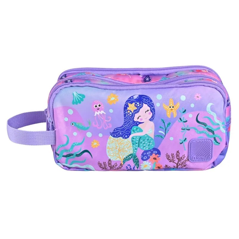 ESTUCHE ESCOLAR TORRE ROMA - PINK MERMAID 3 CIERRES 1