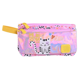 ESTUCHE ESCOLAR TORRE ULTRA - FRIEND ANIMAL 3 CIERRES