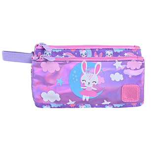 ESTUCHE ESCOLAR TORRE ULTRA - LAVENDER DREAMS 3 CIERRES