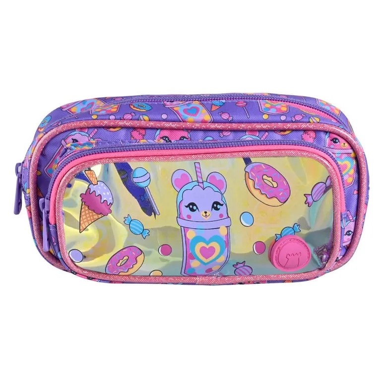 ESTUCHE ESCOLAR TORRE MONACO - LILAC FRIENDS 2 CIERRES 1